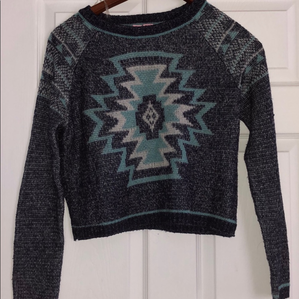 blue sweater